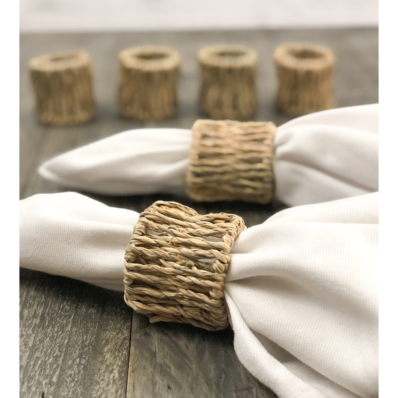 Rosecliff Heights Woven Seagrass Napkin Ring Wayfair